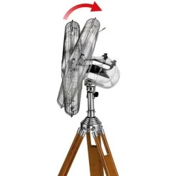 Besorgen 👍 Unold KOLONIAL Design-Standventilator Aus Kiefernholz (Chrom- & Holzoptik, 50 Watt, Dreifuß, 3 Stufen, Oszillation) 😉 -Unold Verkäufe unnamed file 405